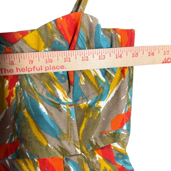 Jack by Bb Dakota Abstract Print Bustier Dress Small Multicolor Underwire - Picture 4 of 9